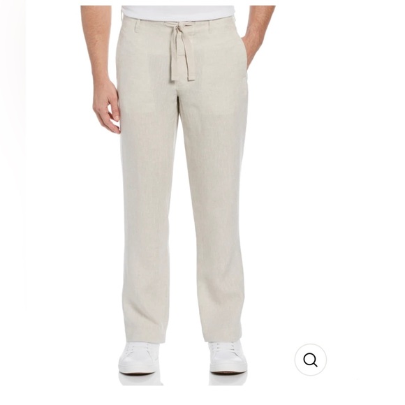 Perry Ellis Men’s Drawstring Linen Pant - 40” - Picture 1 of 10